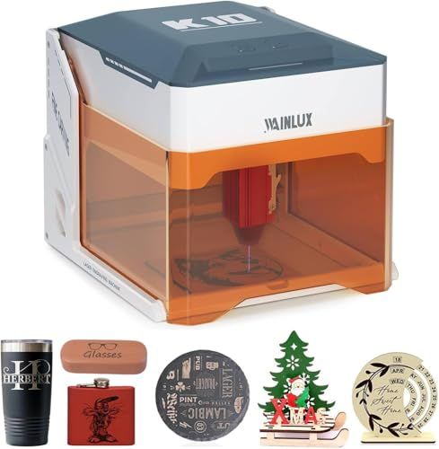 中古品WAINLUX K10 5Wレーザー彫刻機、小型密閉型ビジュアル