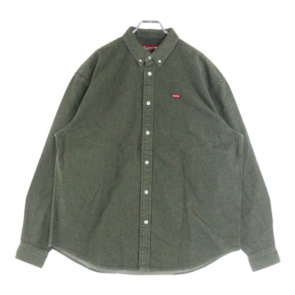 SUPREME シュプリーム 22AW Small Box Logo Twill shirt スモールボックスロゴ コットンツイル 長袖シャツ カーキ