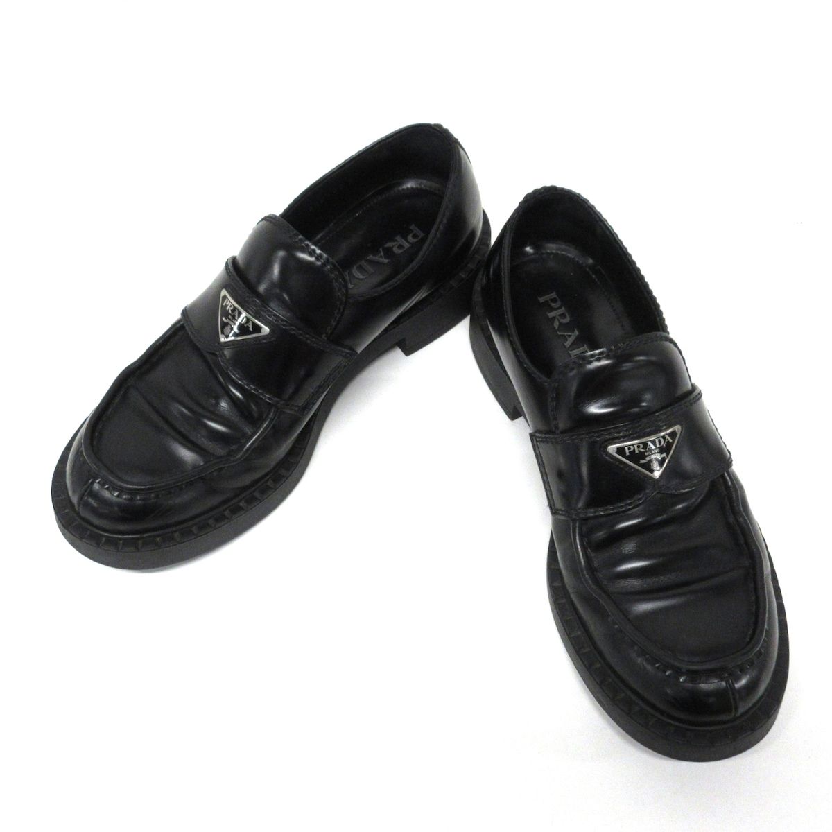 PRADA(プラダ) ローファー 7 メンズ 2DE127 黒 レザー - メルカリ