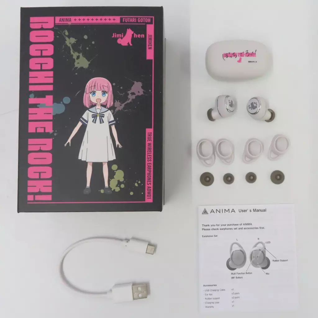 【未開封 後藤ふたりモデル】ぼっち・ざ・ろっく！　ANIMA ワイヤレスイヤホン ONKYO DIRECT｜ワイヤレスイヤホン ANIMA AOW01 BTR 「ぼっち