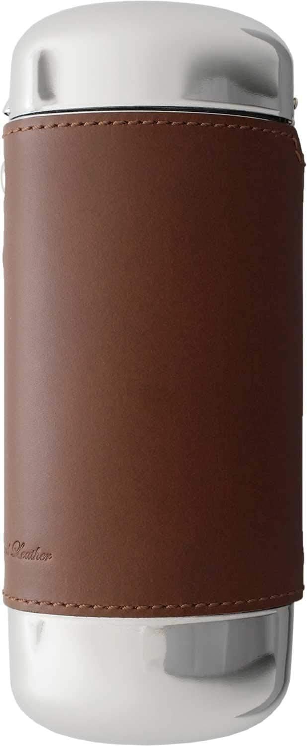 Color:ダークブラウン スリップオン(Slip-On) BT Ovalグラスケース ダークブラウン A-INL-3901 革巻き イタリアンレザー シンプル ハードタイプ ギフト