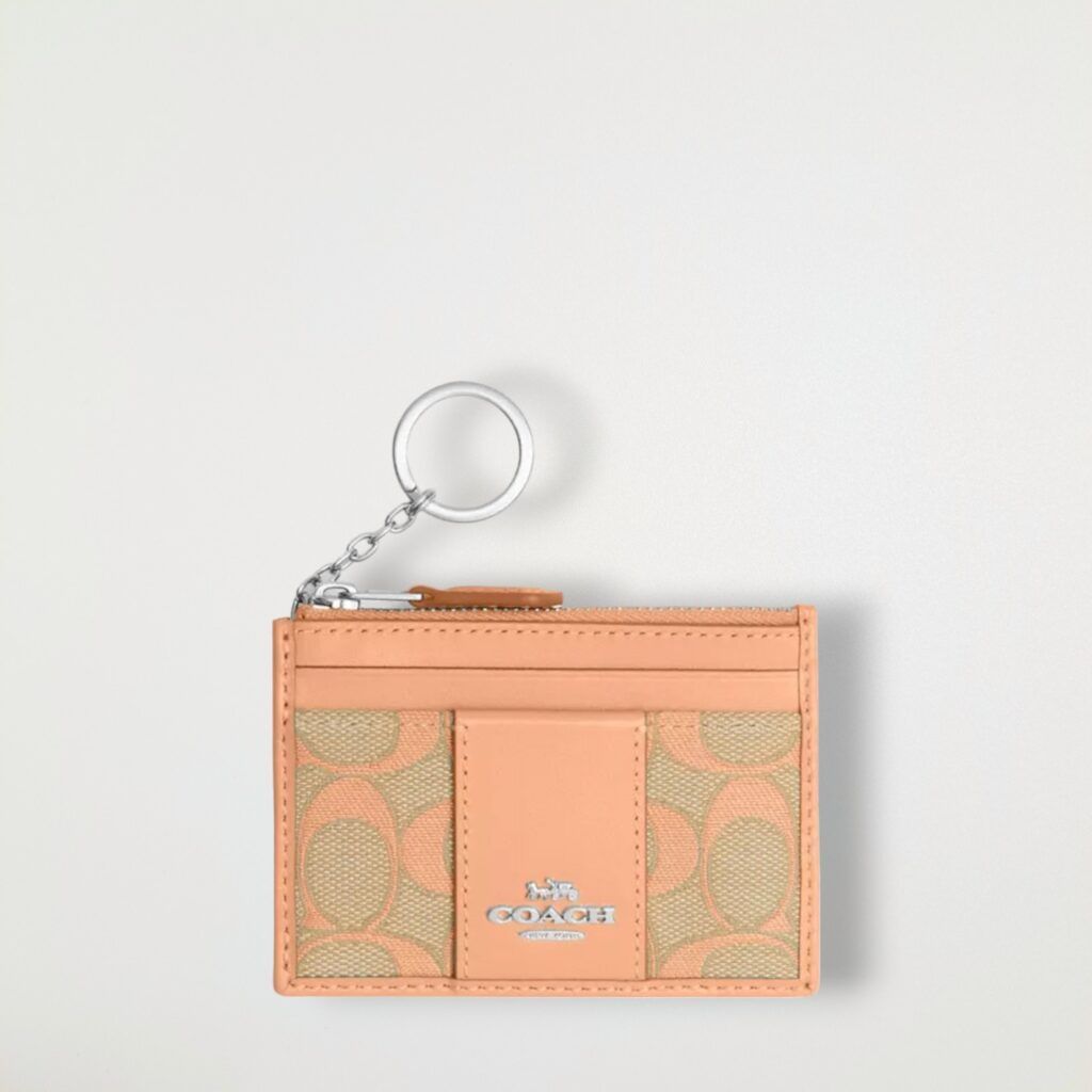 CO-332 COACH コーチ ミニ スキニー ID ケース シグネチャー ジャカード