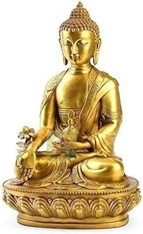 仏像 家の装飾 薬師如来 真鍮製 無病息災 病気平癒 守護 厄除け 開運 金運グッズ 祈る 開運 風水 守り本尊