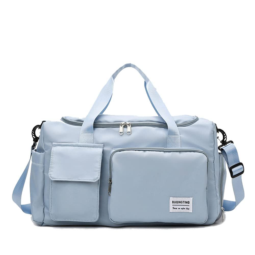 【人気商品】ユニセックス 乾湿分離 レディース メンズ アウトドア 4way ゴルフバッグ 防水 機内持込 大容量 ダッフルバッグ シューズ収納 旅行バッグ 336 ジムバック (ブルー ボストンバッグ 