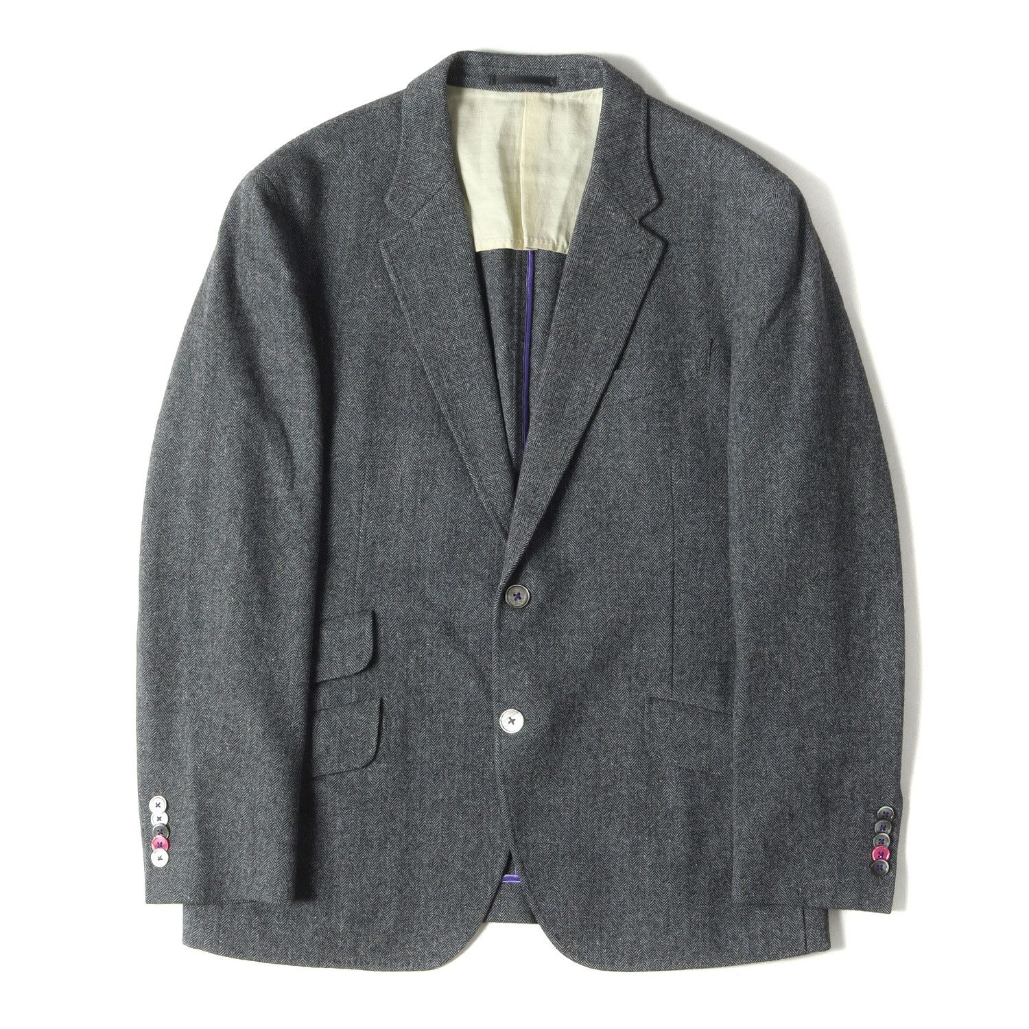 Paul Smith ポールスミス ジャケット ヘリンボーン ウール 2B 