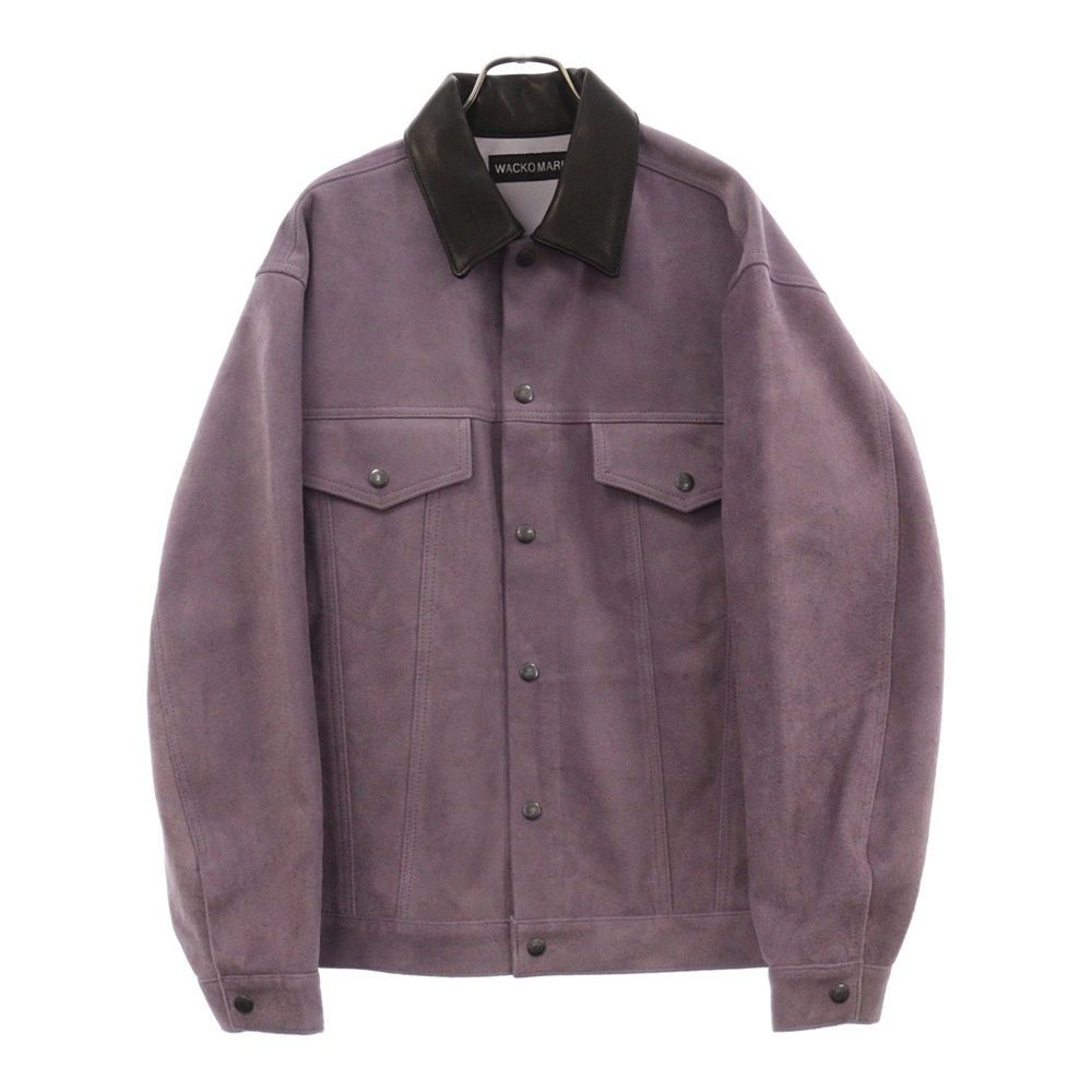 新品未使用24FW ワコマリアスウェードトラッカージャケットパープル レザー