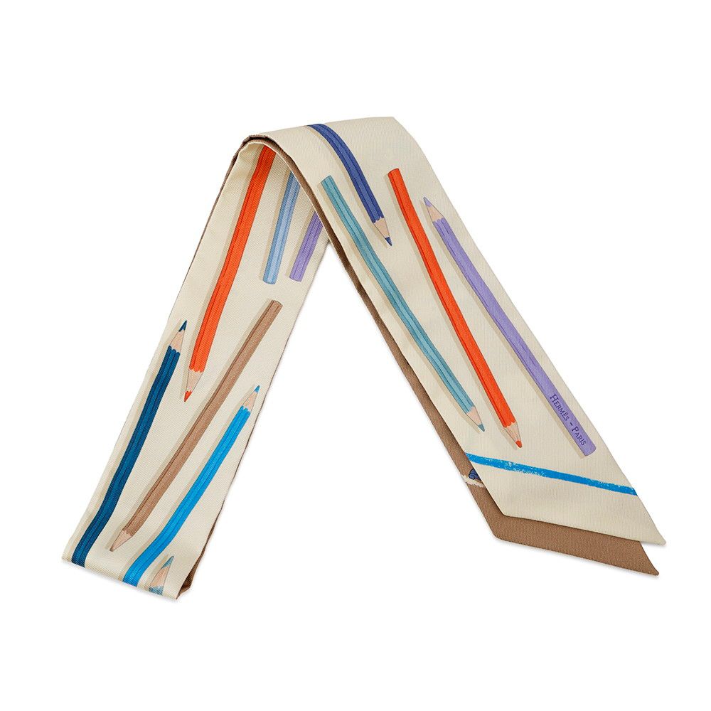 エルメス スカーフ ツイリー A Vos Crayons さあ色鉛筆を出して!|カレ リブレ シルク 2025春夏