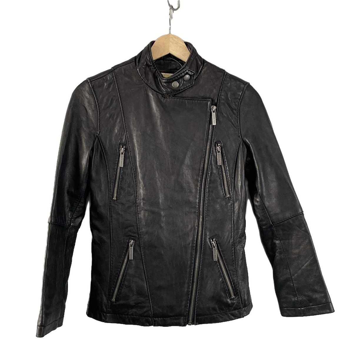 MICHAEL MICHAEL KORS ブラックライダースジャケット XS MICHAEL KORS（マイケルコース）の「NEW LEATHER MOTO アウター
