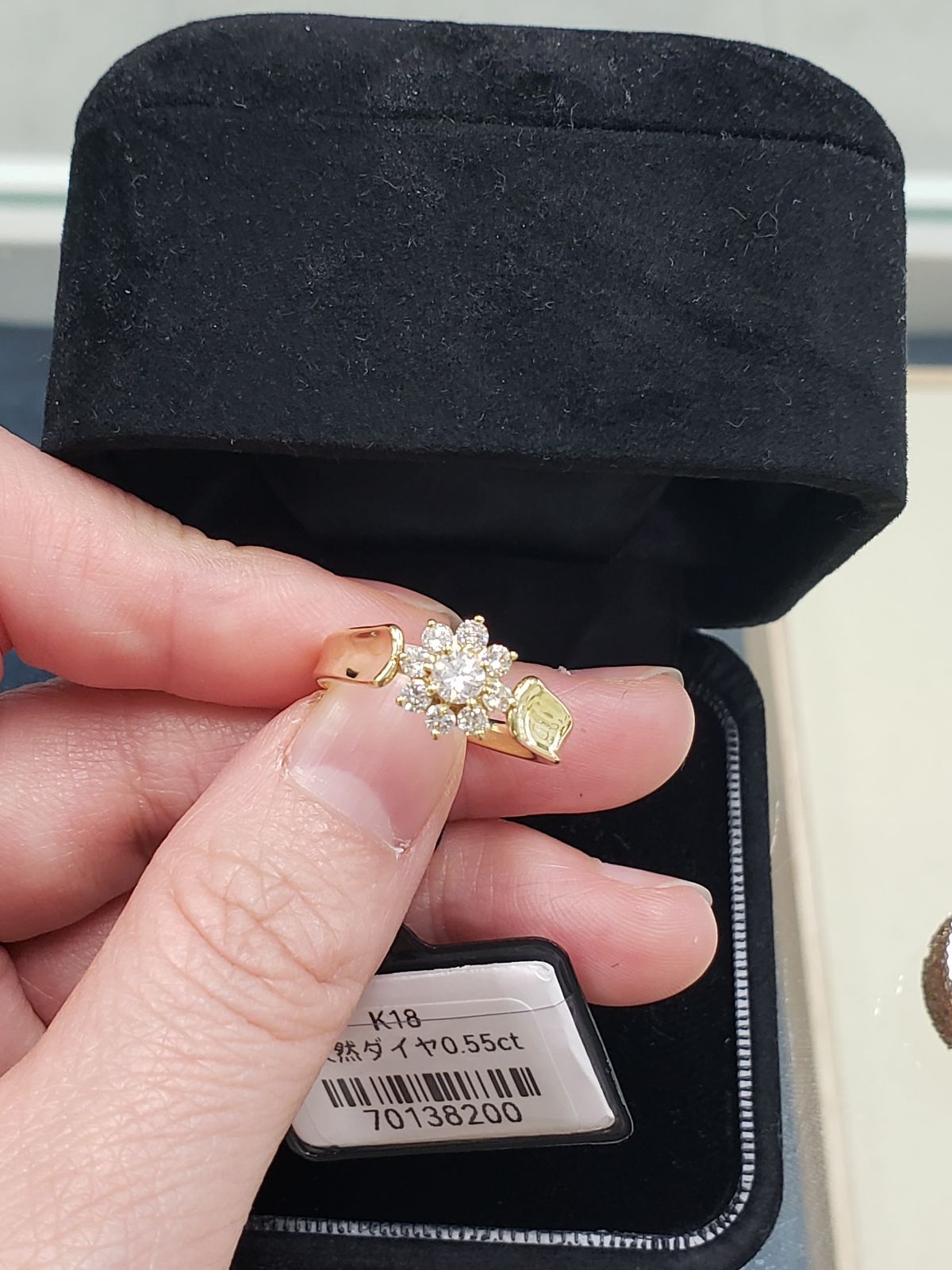 ○美品○ダイヤモンド0.5ct K18 リング 指輪 フラワーモチーフ