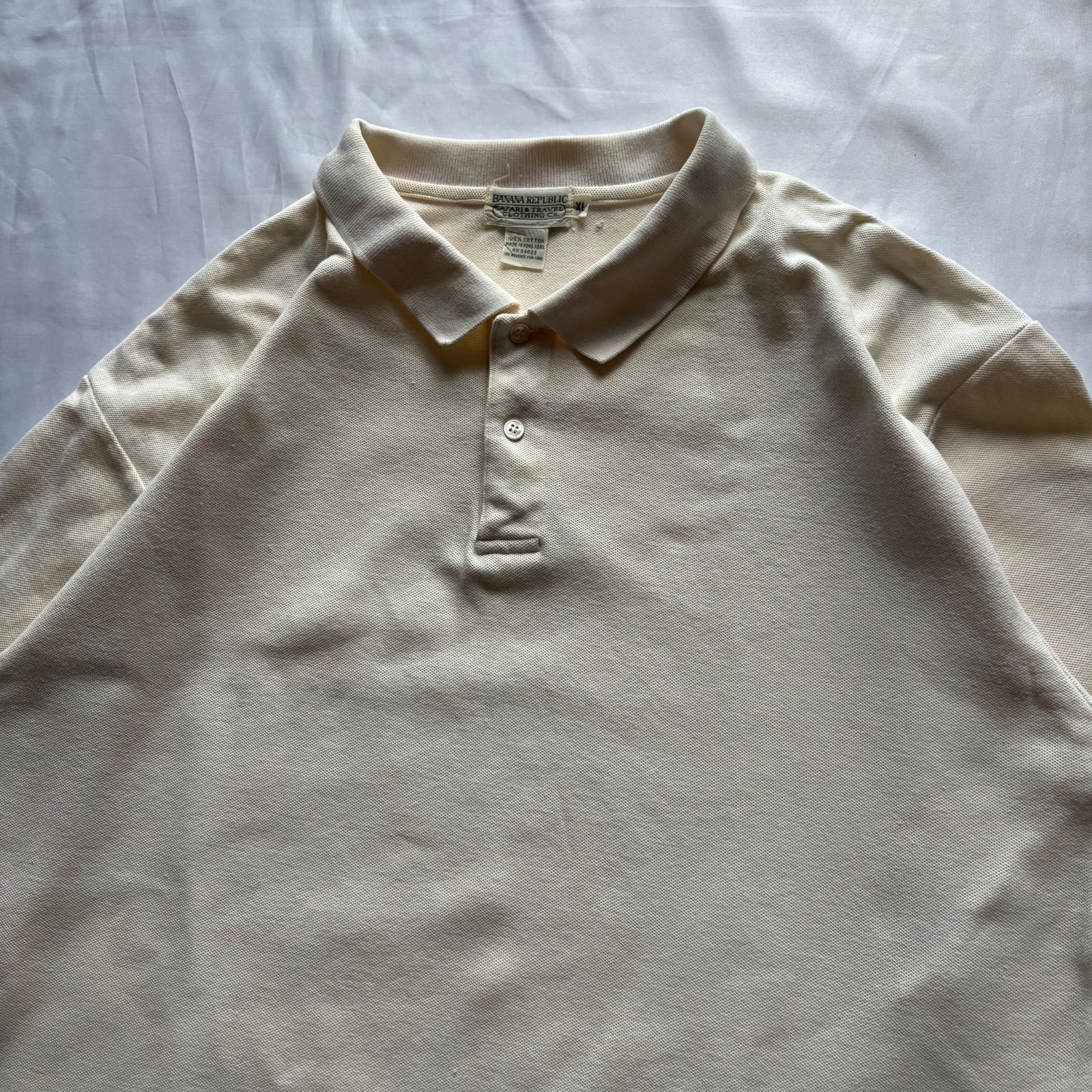 80s BANANA REPUBLIC L/S Polo Shirt バナナリパブリック ポロシャツ