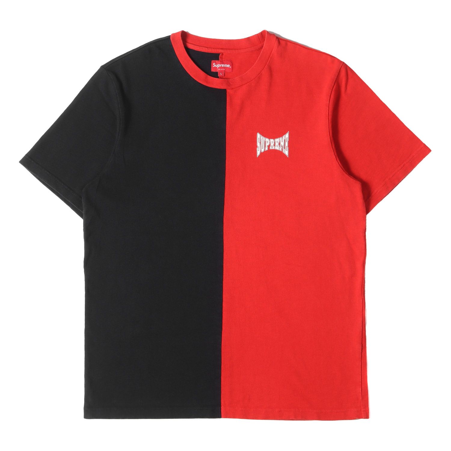 Supreme シュプリーム Tシャツ サイズ:L ワンポイント ロゴ スプリット 