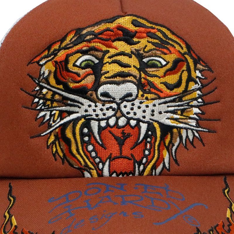 ED HARDY エドハーディー タイガー タトゥー 刺繍 メッシュキャップ