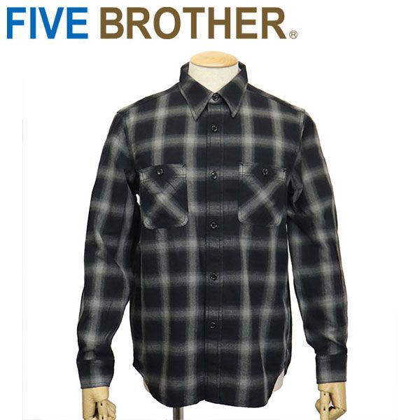 FIVE BROTHER(ファイブブラザー) 152464O オンブレ ワークシャツ