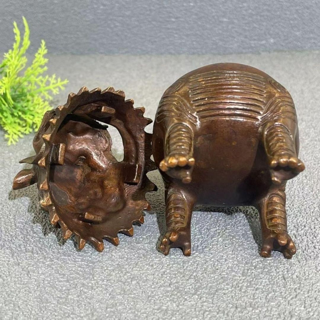 瑞獣香炉 銅器 文房具 茶道具 重厚 極細工 工芸品 美術品 茶寵の置物 仏事 香炉 銅器 稀少品 茶道具 重厚 極細工 工芸品 美術品 茶寵の置物