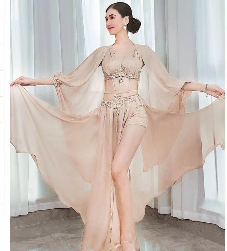 ベリーダンスパフォーマンスブラジャー + ロングスカート 2 個女性大人子供オリ ベリーダンス衣装 パフォーマンスブラジャー + ロングスカート 2 個