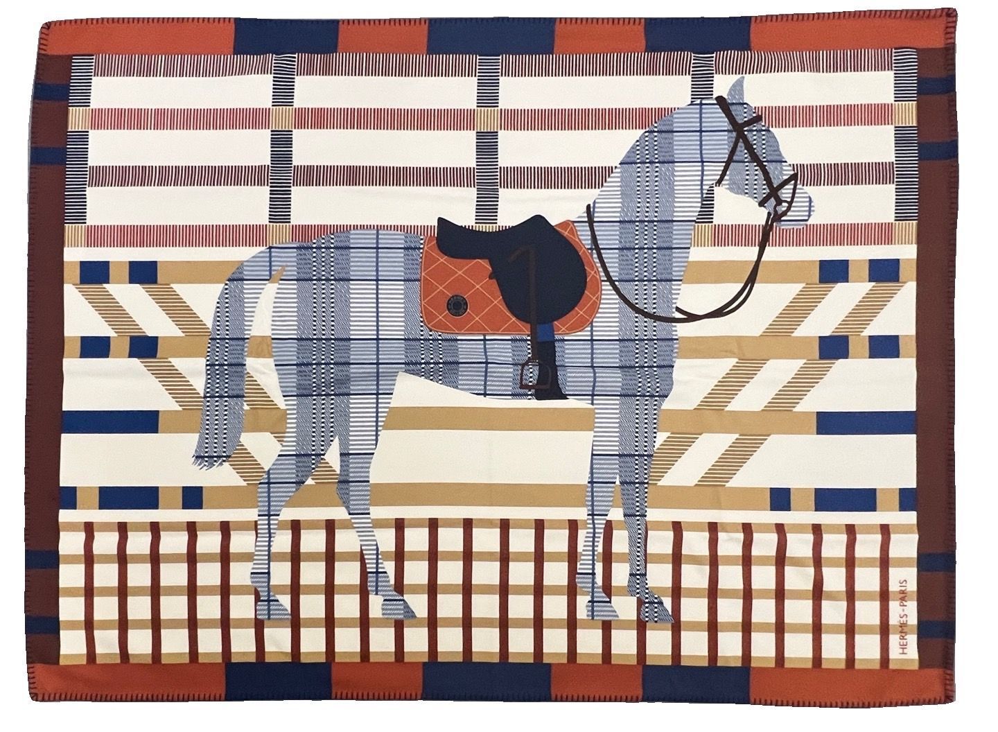 HERMES Plaid Cheval au Box ブランケット・敷物145 x 195 cm