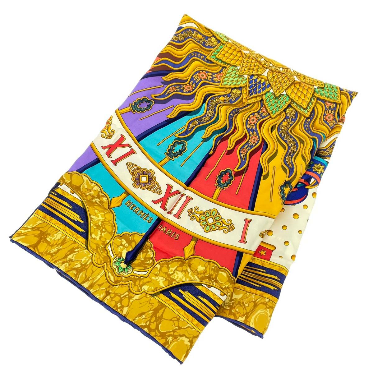 HERMES エルメス スカーフ カレ90 CARPE DIEM シルク100% マルチ レディース 240001164052