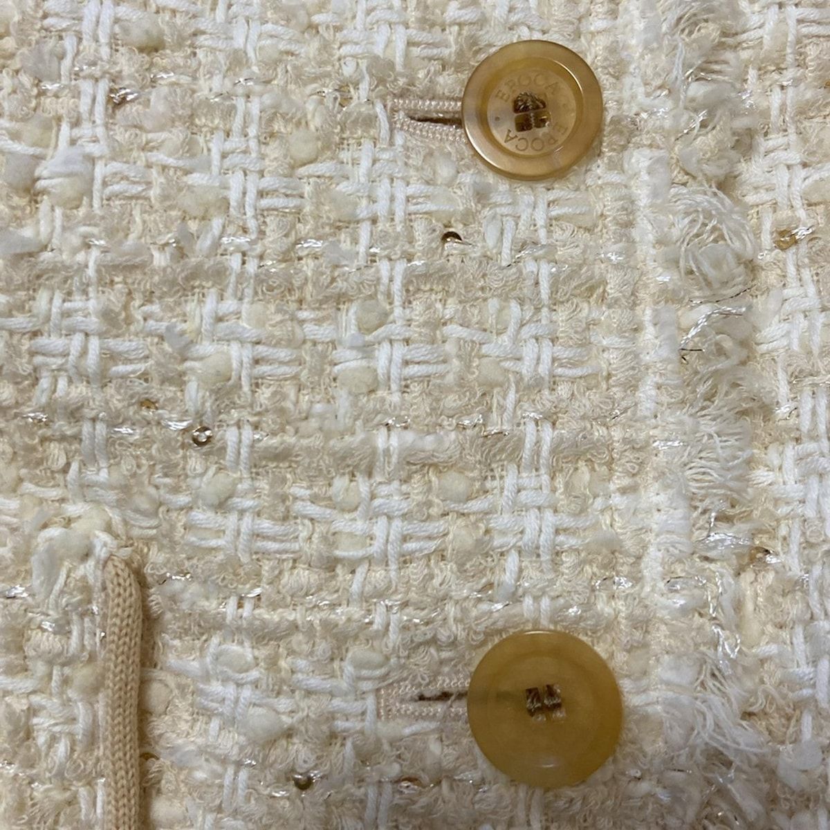 ベージュ×アイボリー ツイード