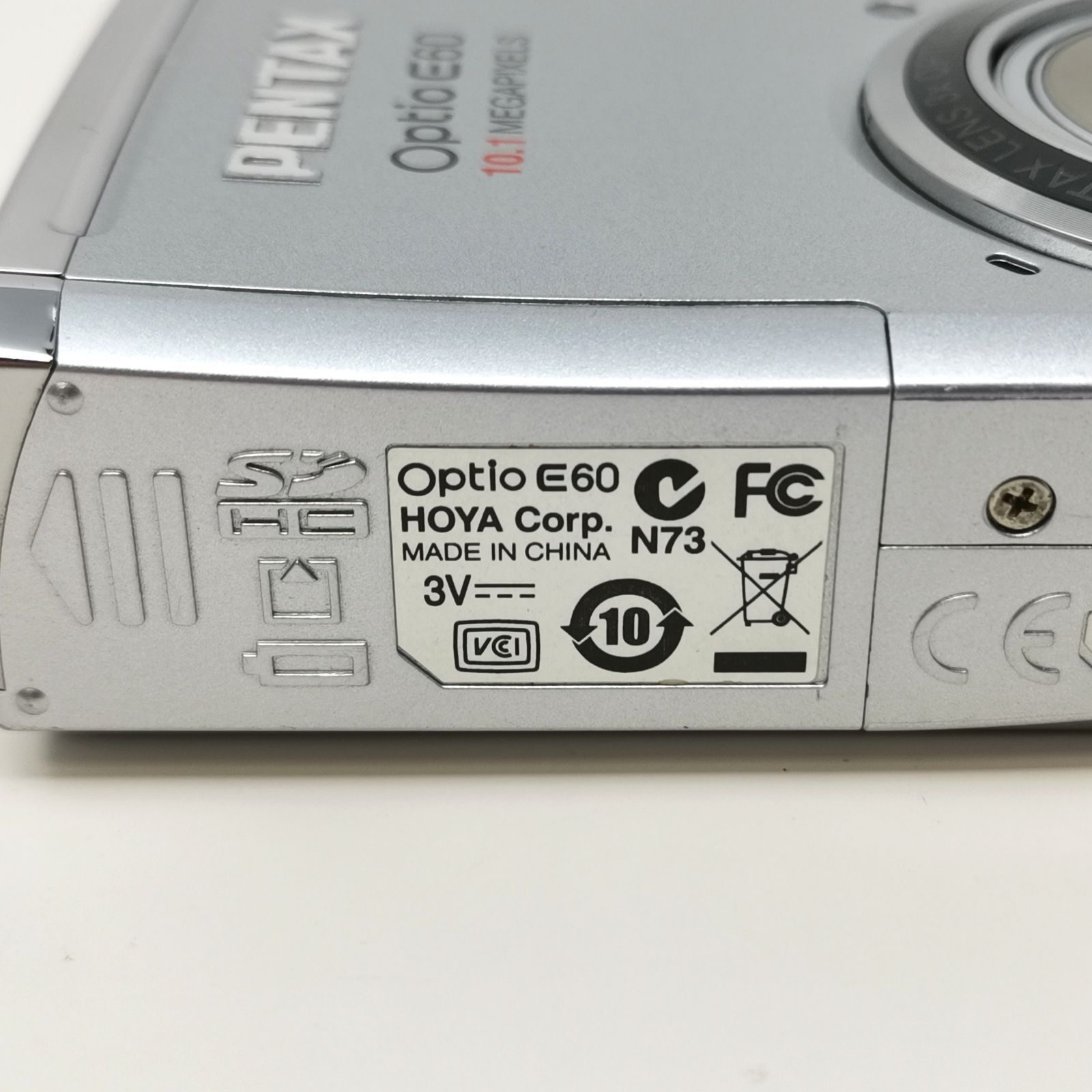 PENTAX optio E60 シルバー 電池式 デジタルカメラ ジャンク