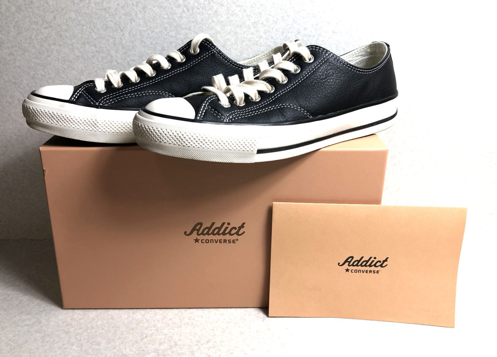 DH788 コンバース アディクト CONVERSE ADDICT チャックテイラー スニーカー レザー 27cm ブラック