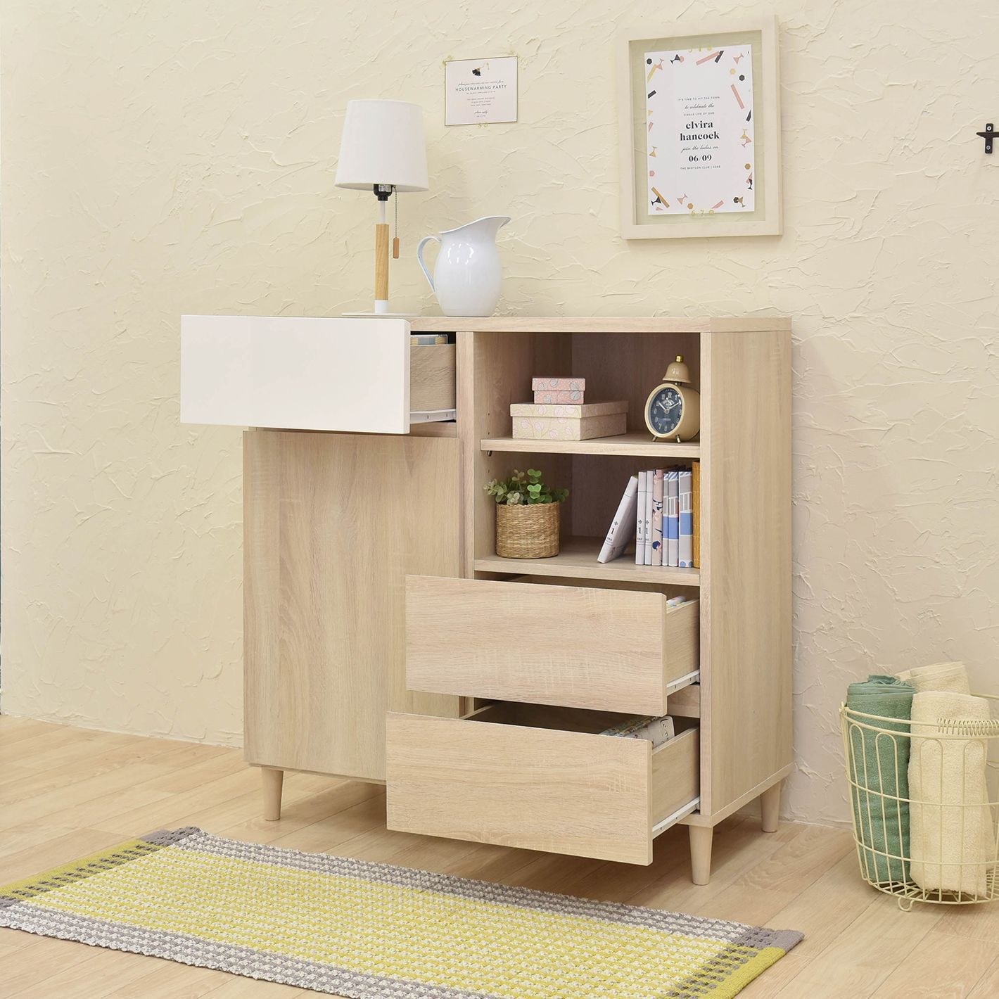 幅89cm リビング収納