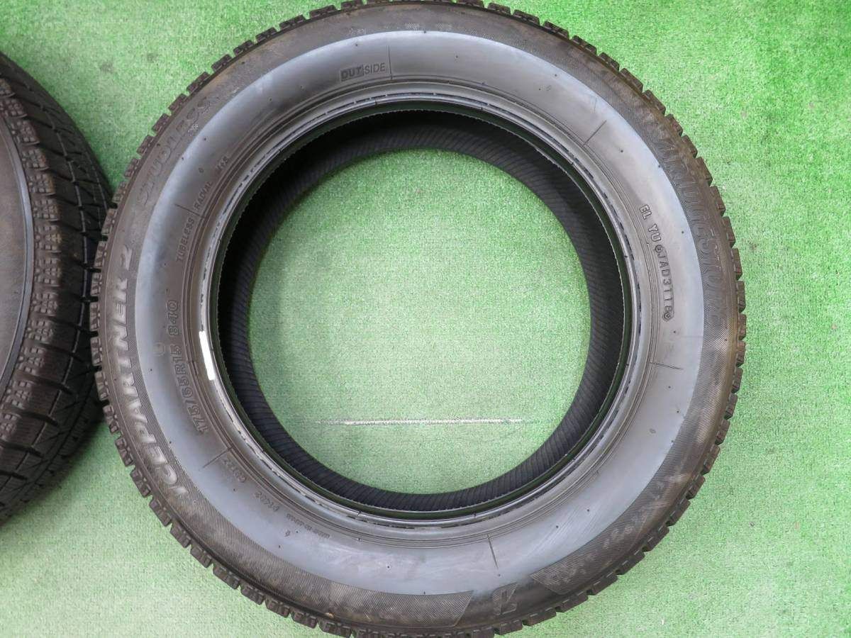 贈り物に最適な バリ溝 8.5分 スタッドレス 175 65R15 ブリヂストン アイスパートナー2 タイヤ 15インチ アクア カローラ 等 3020109ヒスタ