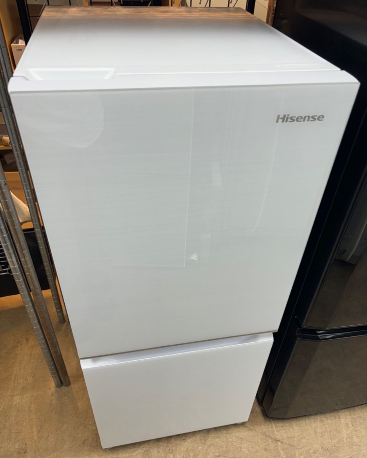 ◆Hisense 冷蔵庫 HR-G13C-W 2024年式 冷蔵庫 ガラスホワイト HR-G13C-W [幅48.1cm /135L /2ドア /右開き