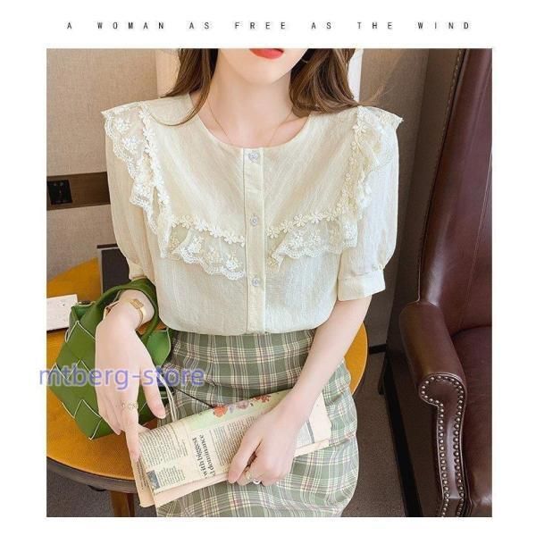 オシャレブラウス 白シフォンシャツ