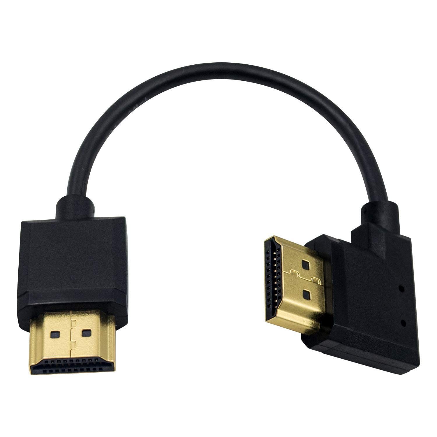 アダプタ右向き 90 度HDMI ケーブル，L型HDMI オスオスケーブル，超極細1080P HDMIケーブル 短いHDMI 4k HDMI2.0 ケーブル，0.15m タイプAオス Duttek タイプAオス） メルカリ