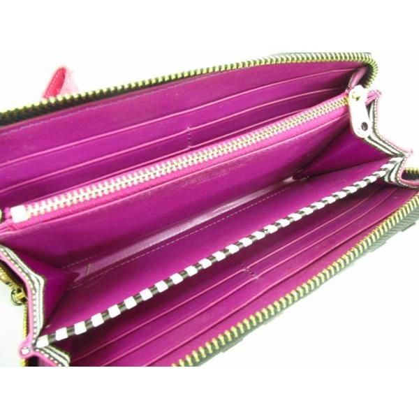 新品★Henri Bendel （ヘンリーベンデル）長財布 Henri Bendel ヘンリベンデル ストライプ ラウンドファスナー長
