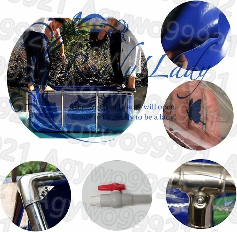 サポート付きキャンバス養魚池 養殖水槽水槽大型厚みのあるナイフこすり布耐候性と耐酸化性屋外特別な養魚プール池 120x80x50cm