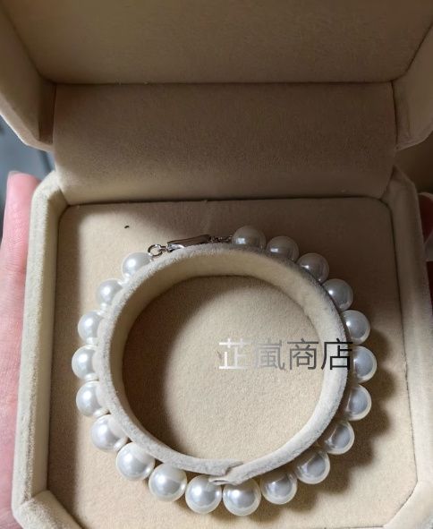 白真珠ブレスレット女性らしさセレブフレンチレトロ 手かざり新