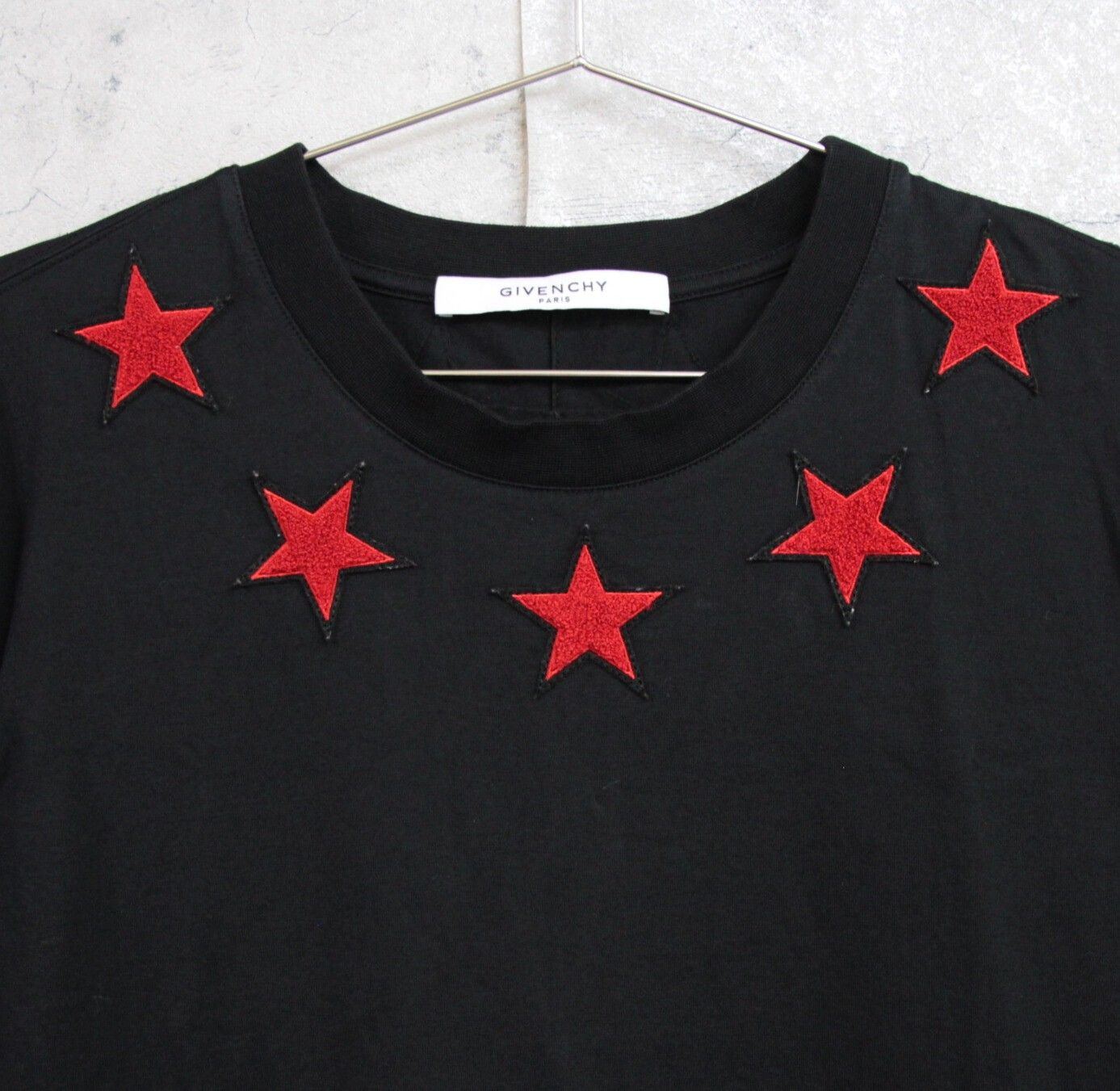 【即完売注意・美品】ジバンシー☆スターワッペン Tシャツ ブラック M 広尾店】美品 ジバンシィ GIVENCHY スターパッチTシャツ 16SS