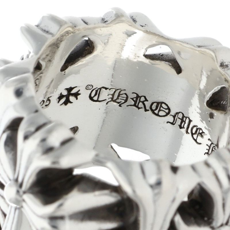 知恵のある クロムハーツ SQUARE CEMETERY スクエアセメタリークロス シルバーリング メンズ 22号