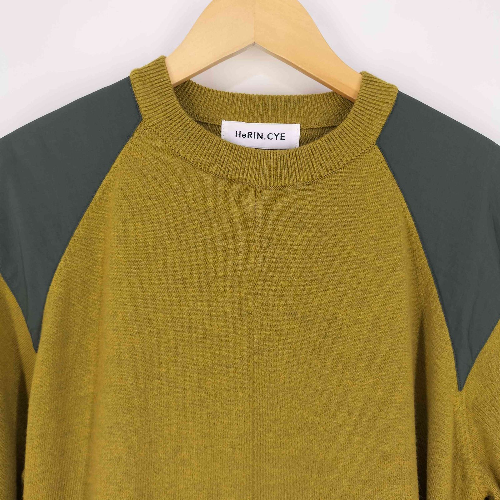 ヘリンドットサイ HeRIN.CYE Elbow patch knit one－piece エルボー 