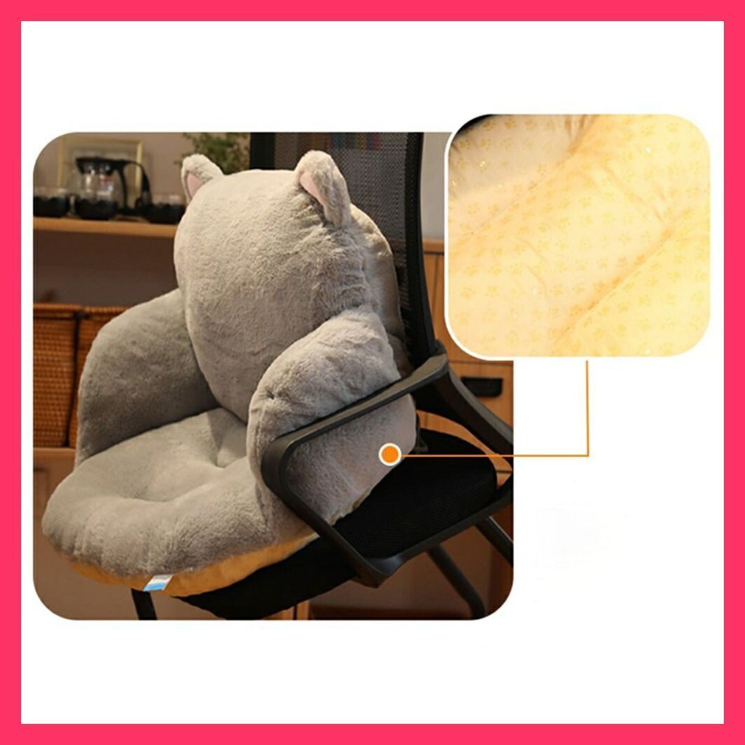 椅子 クッション 座椅子 猫 グレー キャット ぬいぐるみ 椅子