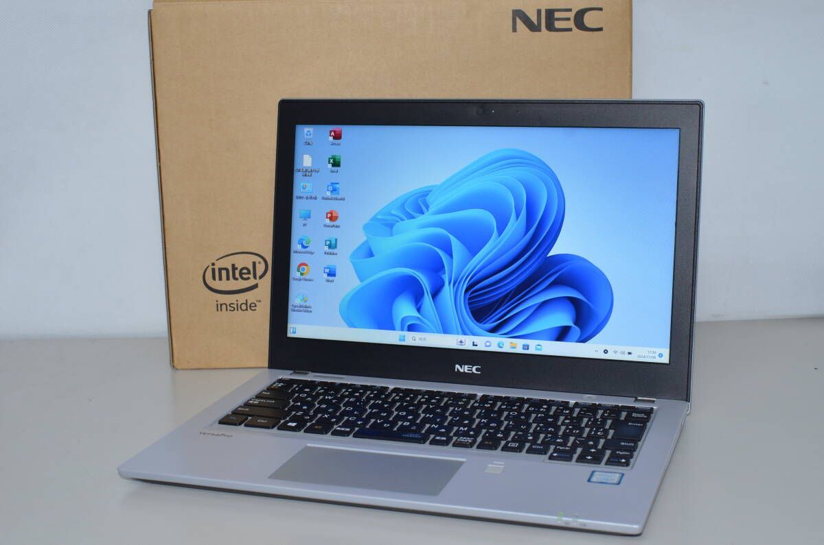 中古良品ノートパソコン NEC PC-VJT16BZG3 Windows11+office 爆速SSD256GB core i5-8250U/メモリ8GB/12.5インチ/Webカメラ/無線内蔵