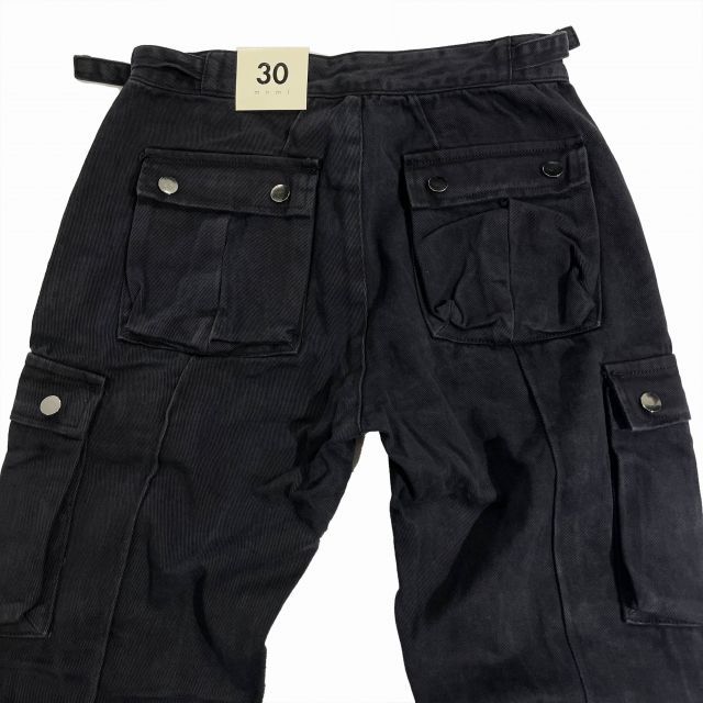 【送料無料】mnml FRONT ZIP カーゴ パンツ フレアカット ブーツカット ブラック 黒 CARGO PANTS Black ミニマル