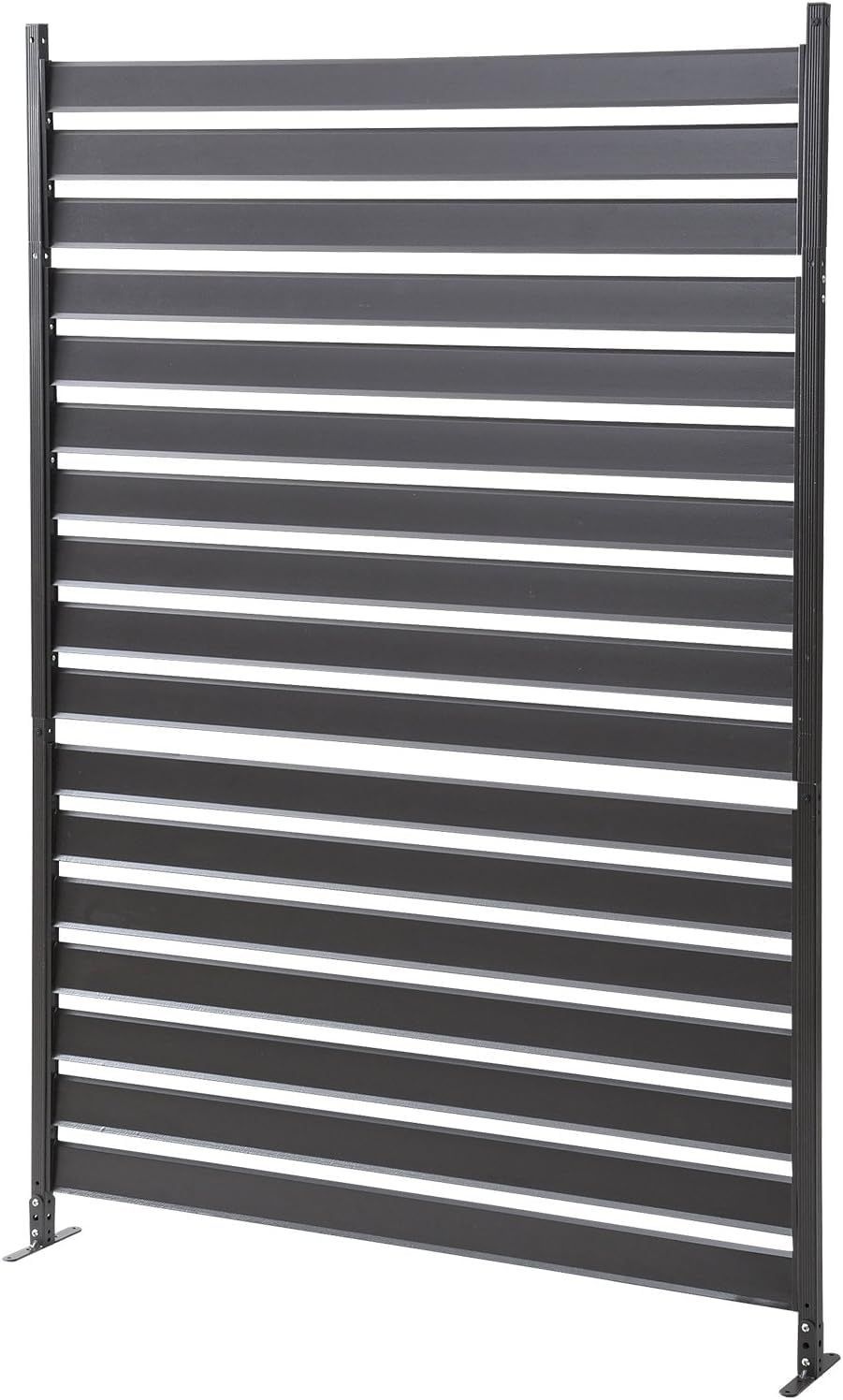 組立簡単 日よけ 屋外 衝立 ダークブラウン ルーバー アルミ 目隠し フェンス KABF-1218 幅120×高さ180cm アルミボーダーフェンス ガーデンマスター Gardenmaster