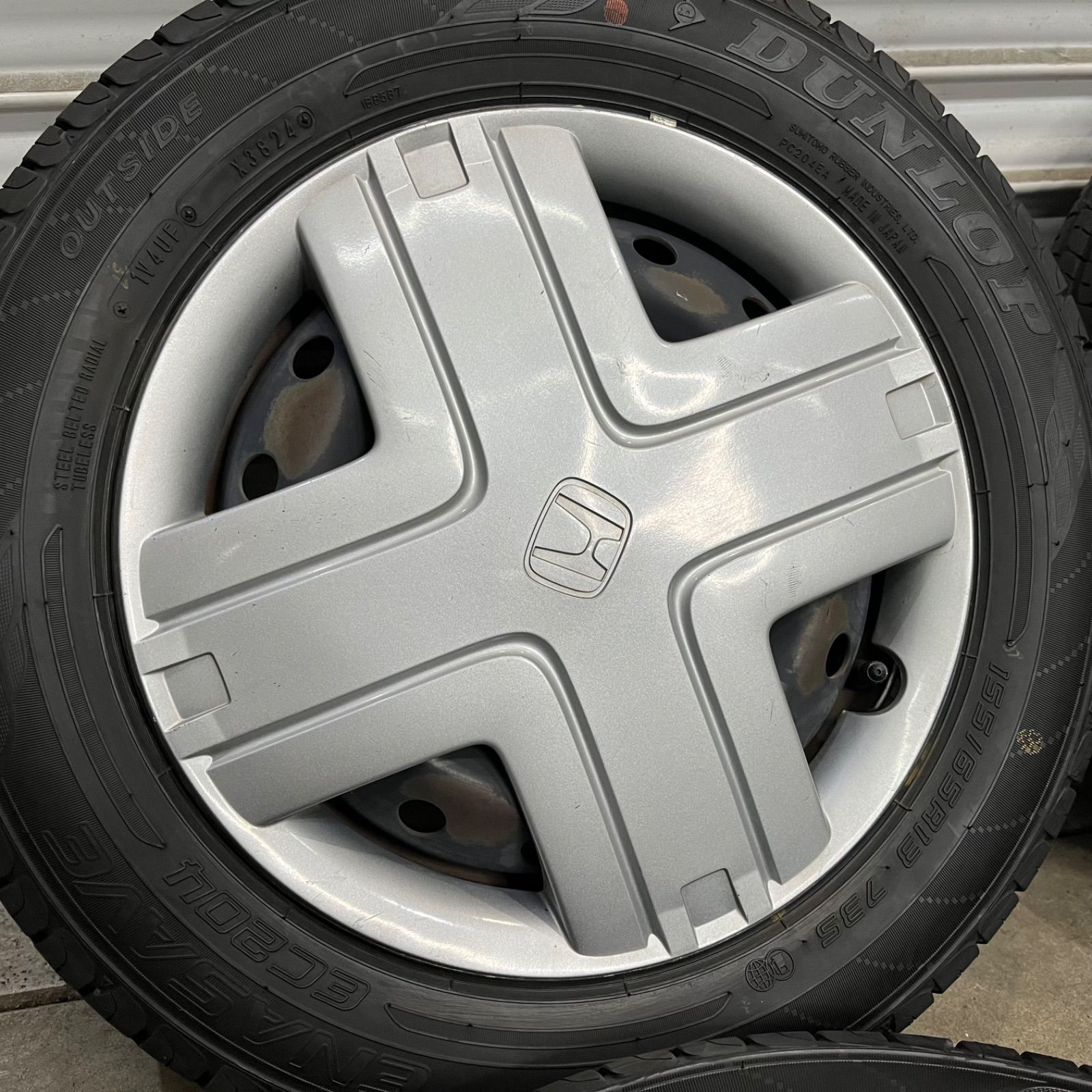 21 24年 155 65R13 ダンロップ エナセーブEC204 ホンダ JC1 ライフ ゼスト ザッツ 夏タイヤ