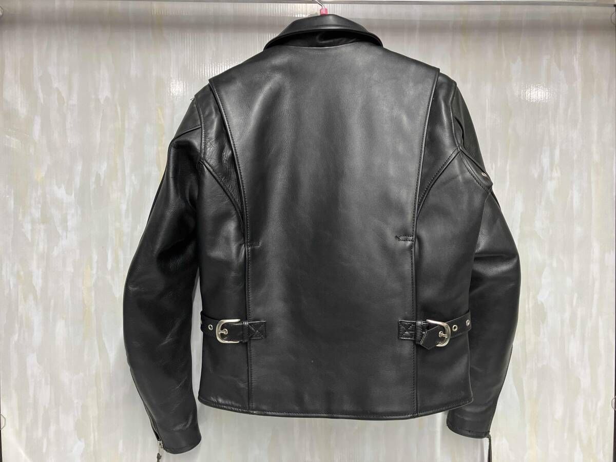美品】KADOYA カウレザーシングルライダース ライナー付き L 黒
