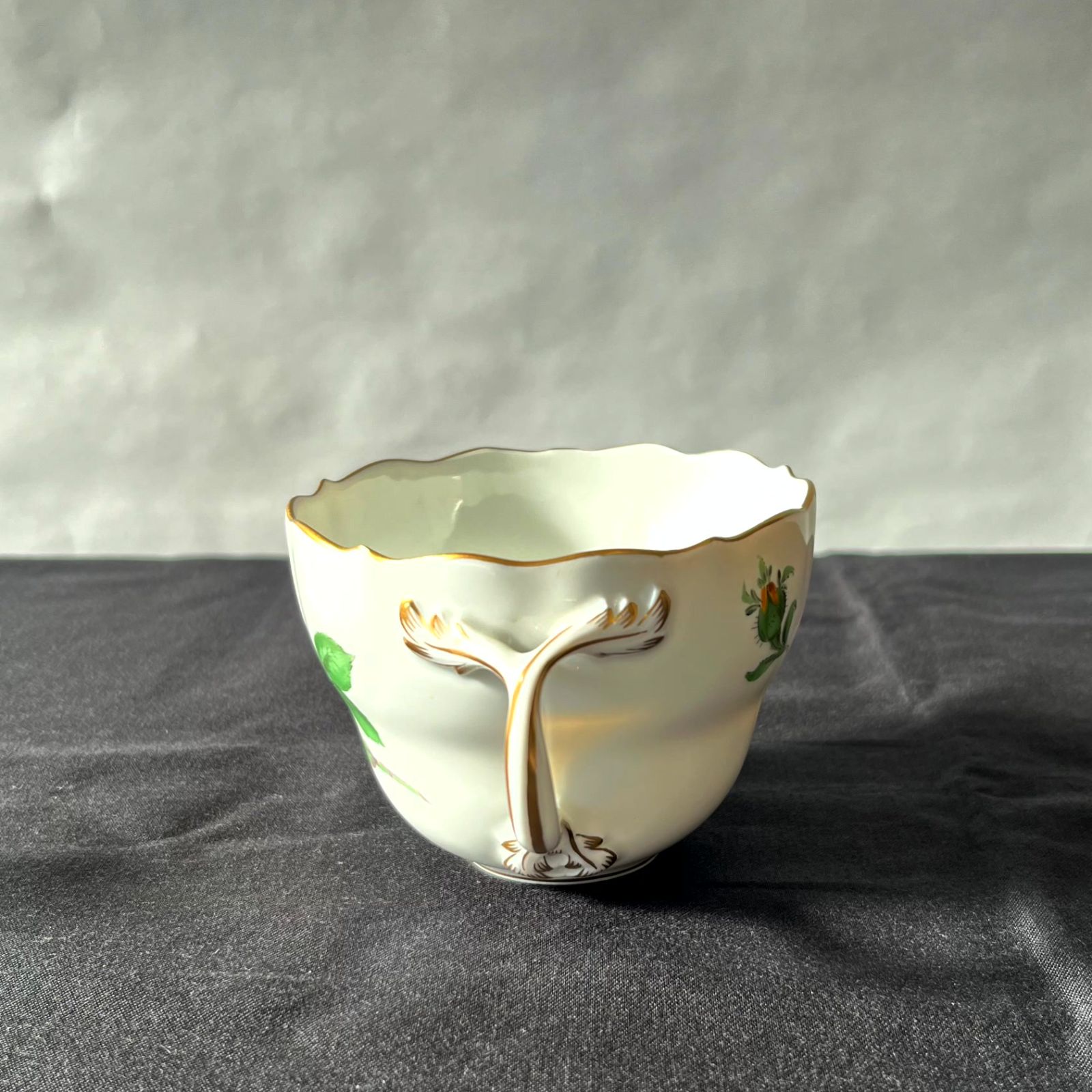 ★美品【Meissen】マイセンの金縁 イエローローズの器 希少】マイセン 陶板 プラーク イエローローズ バラ Meissen