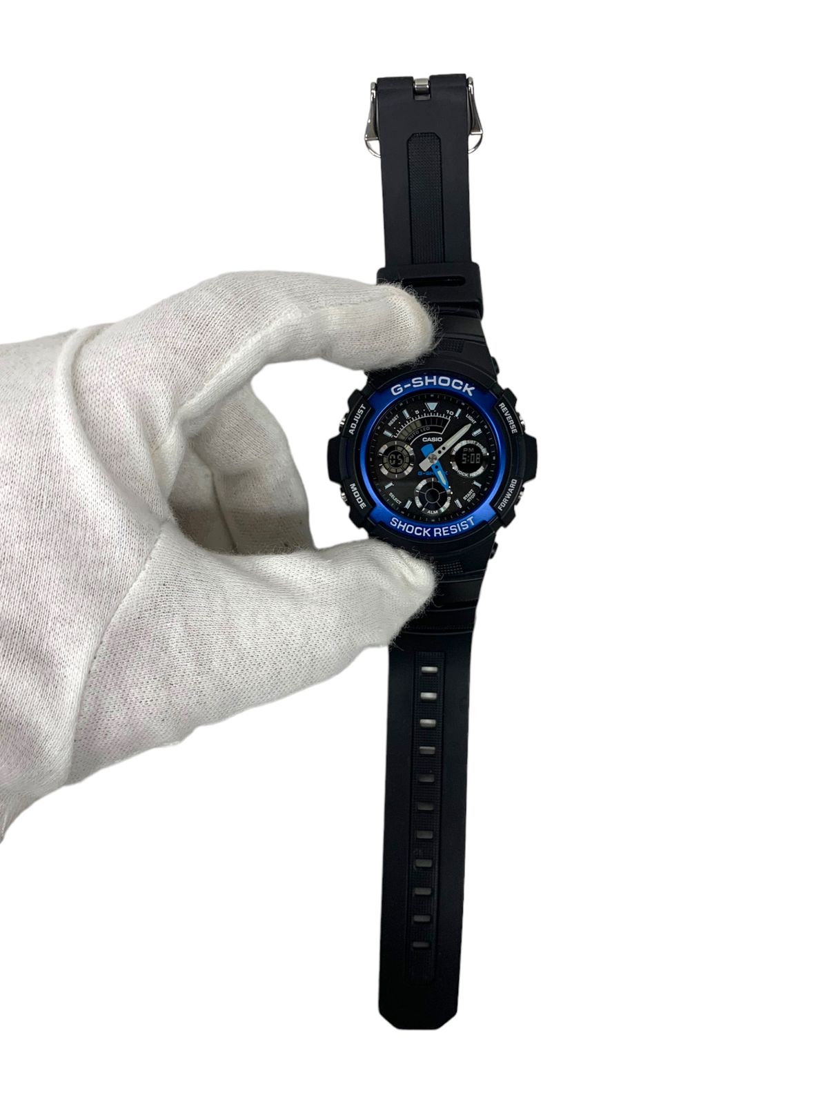 CASIO G-SHOCK RESIST デジタル腕時計 ブラック・ブルー CASIO