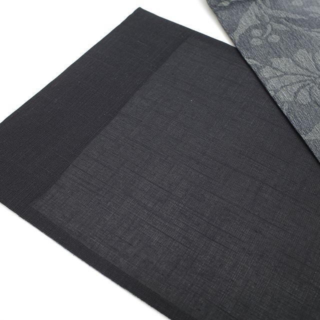 新古品】 夏物 袋帯 京都 しょうざん 正絹 生紬 全通 グレー