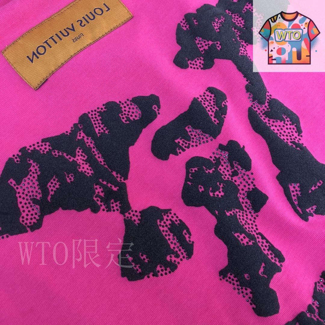 LOUIS VUITTON ロゴパターン Tシャツ M 今日特価】LOUIS VUITTON 25SS Logo 刺繍 ユニセックス T シャツ