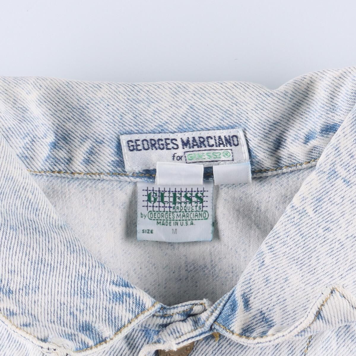 古着 90年代 ゲス Guess JEANS ケミカルウォッシュ デニムジャケット G 