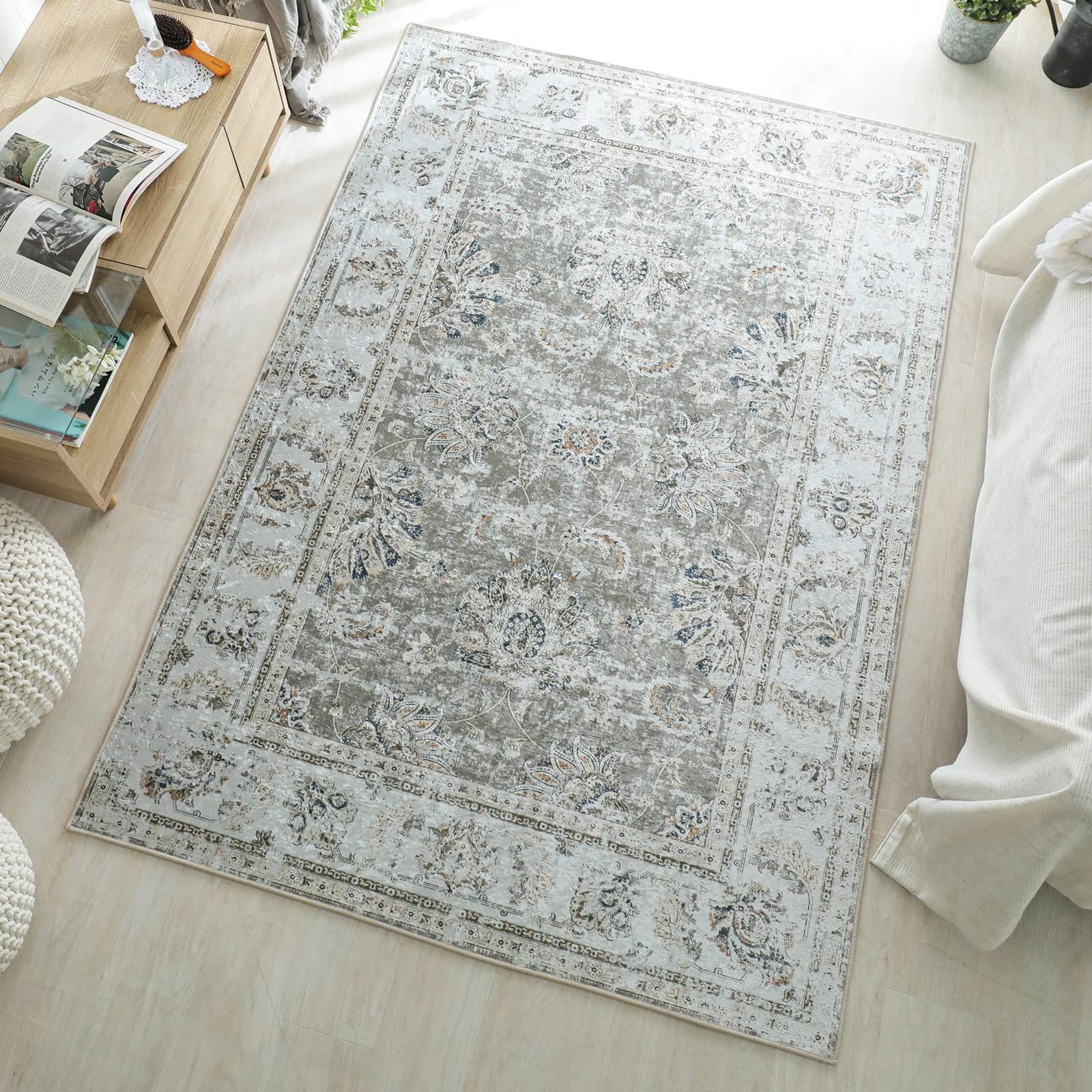 グラムスタイル ペルシャ絨毯風 ラグ カーペット 洗える 1.5畳 130x190cm ブラウン