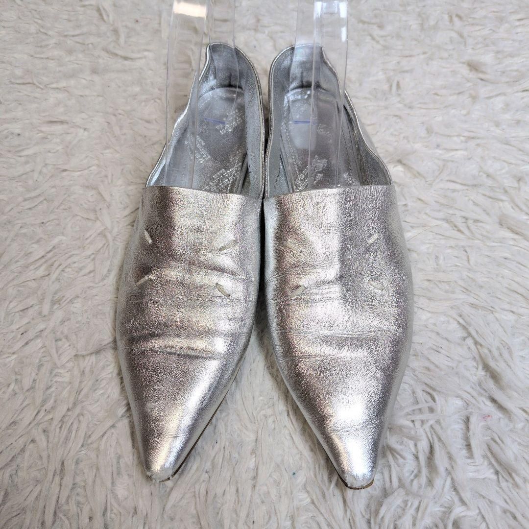 人気 Maison Margiela メゾンマルジェラ ポインテッドトゥスリッポン モカシン 4ステッチ 36 参考低価121 000円 パンプス ローファー ローヒール バレエシューズ 結婚式 二次会 式典 セレモニー パーティー
