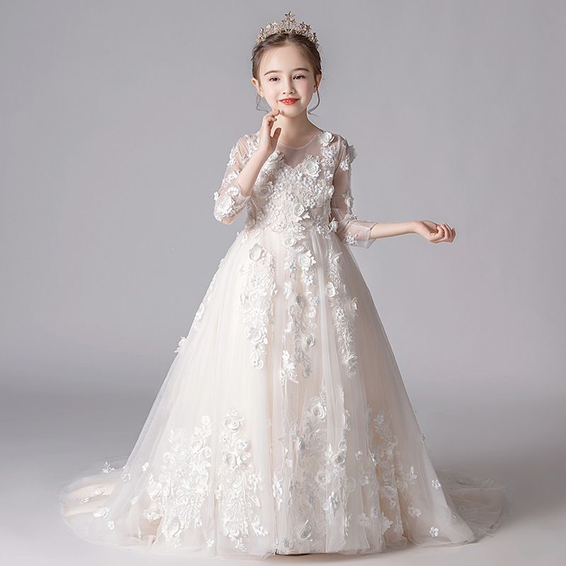 110ピアノ発表会 ロングドレス パーティードレス フォーマル　お姫様 結婚式 楽天市場】子供ドレス ピアノ 結婚式 発表会 ドレス キッズ