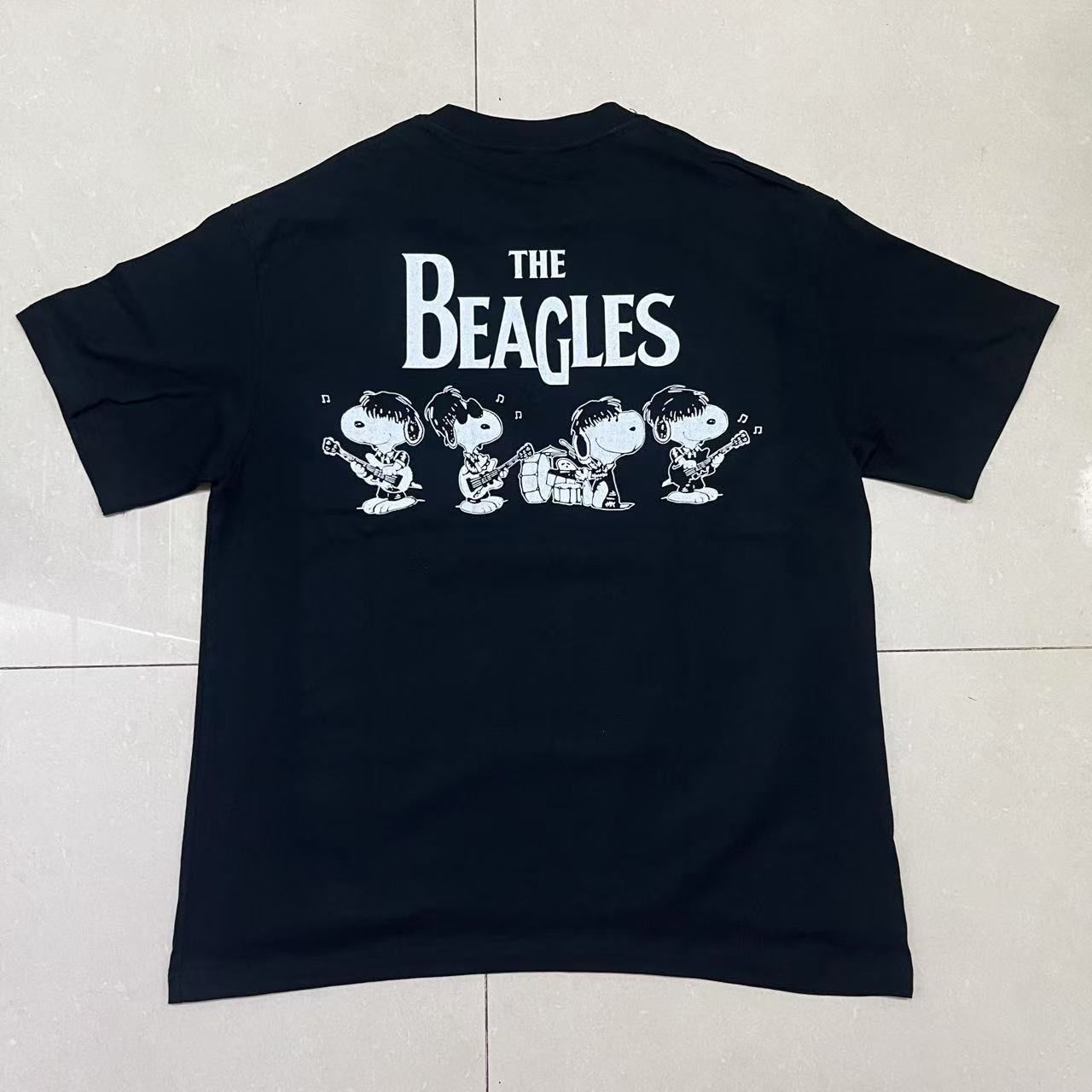 スヌーピー snoopy BEATLES ビートルズ パロ Tシャツ バックプリ THE BEATLES SNOOPY / ビートルズ スヌーピー Tシャツ | craif